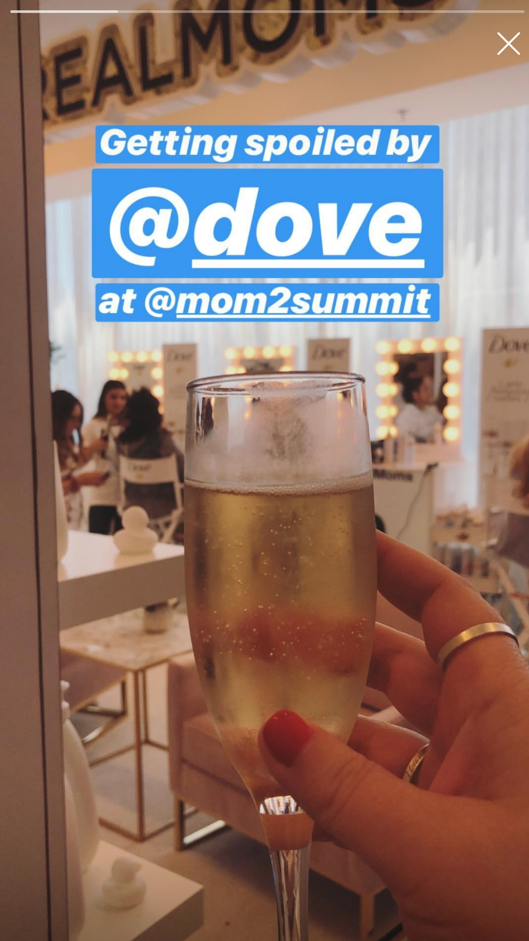 Dove pamper room at the mom2.0 conference
