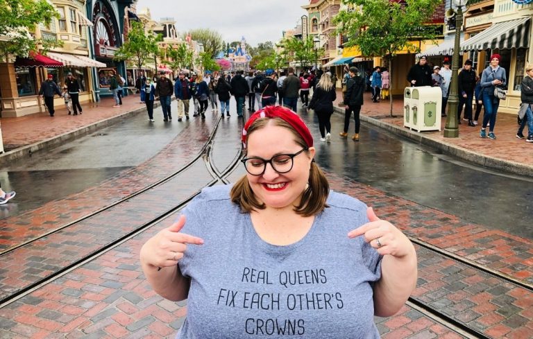 plus size woman at Disneyland