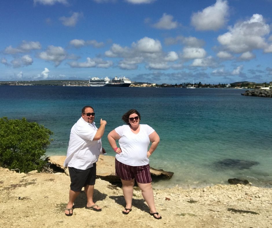  Picture of Jimmy and Amanda of Chubby And Away next to the coast