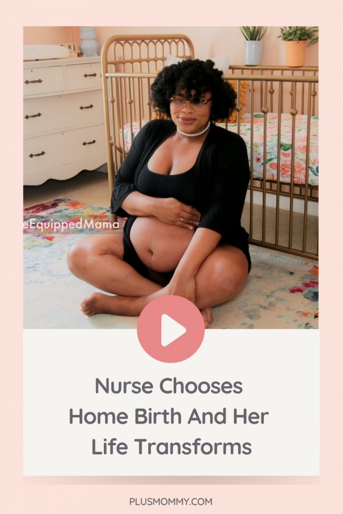 plus size pregnant woman home birth 