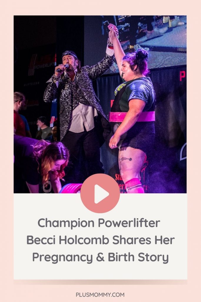 Powerlifter 
Becci Holcomb winning a championship