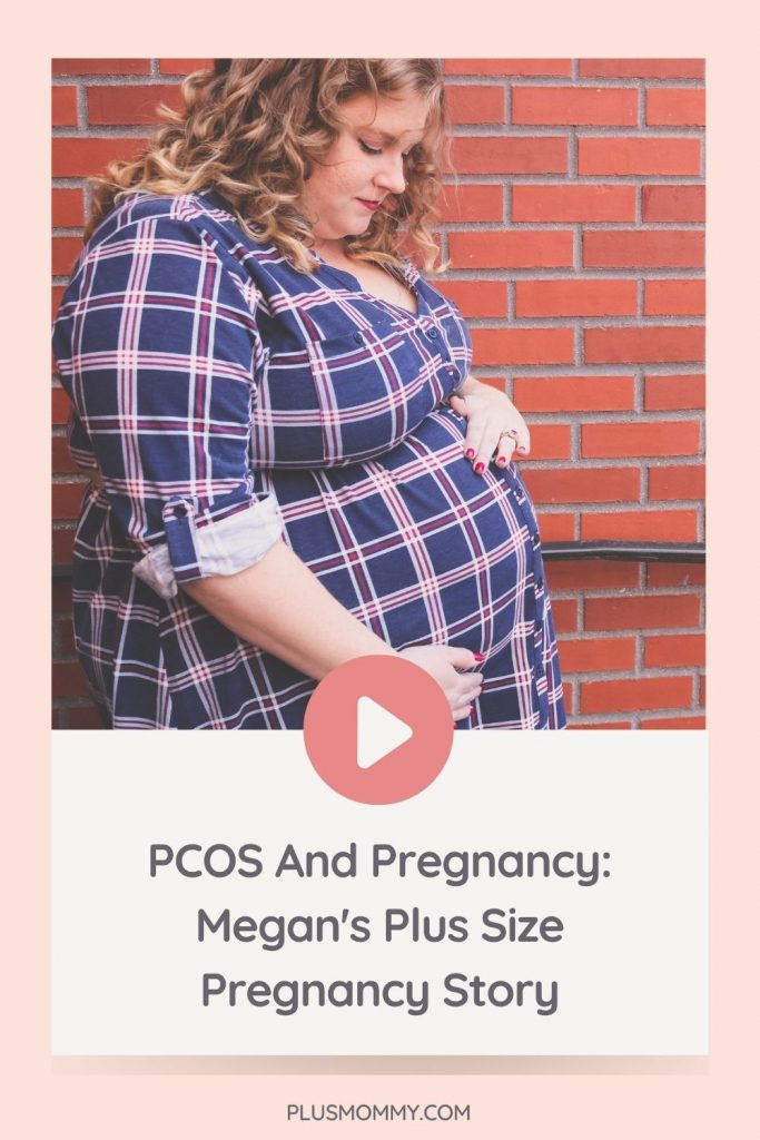 plus size pregnant woman with PCOS