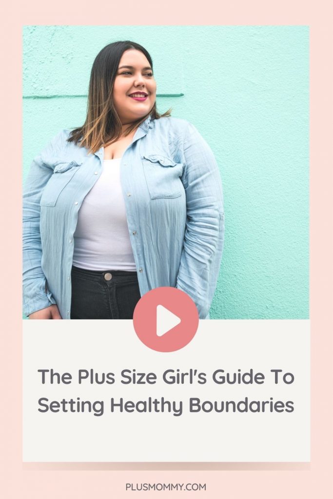 plus size woman setting healthy boundaries 