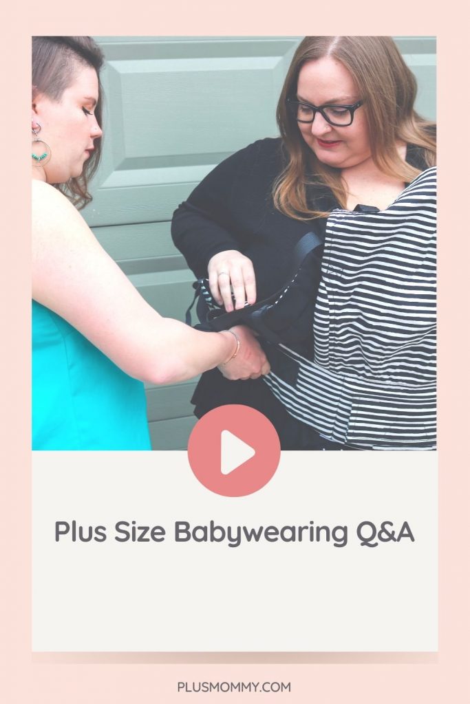 plus size woman plus size babywearing a Tula baby carrier 