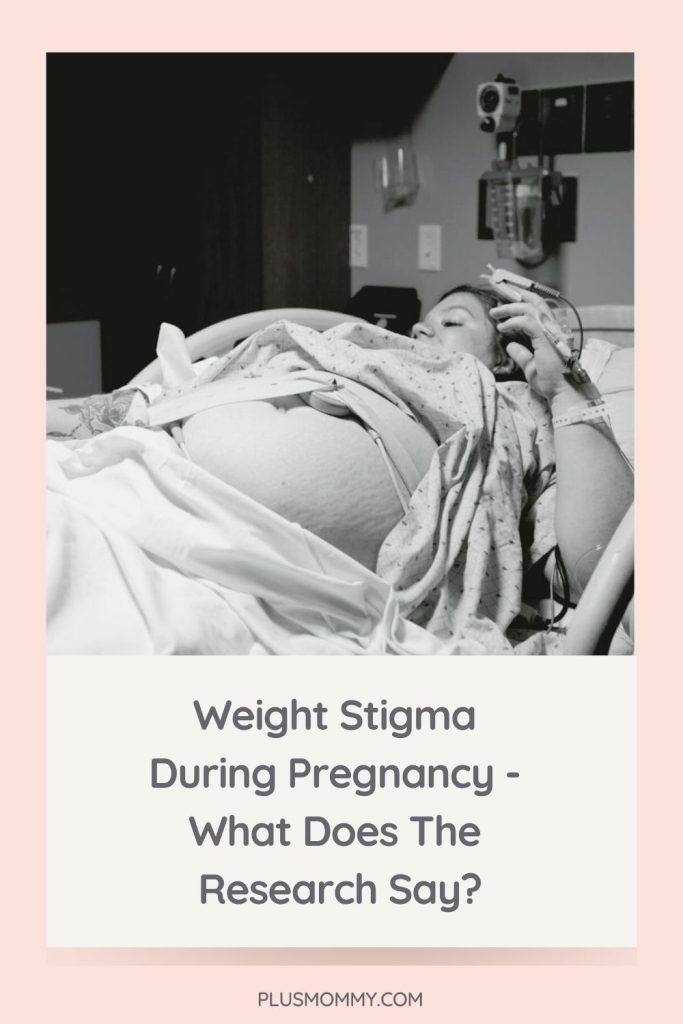 plus size woman in hospital bed experiencing Weight Stigma During Pregnancy