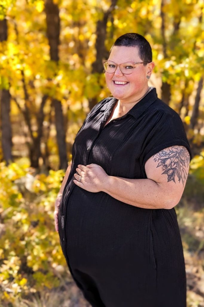queer plus size pregnancy maternity photo