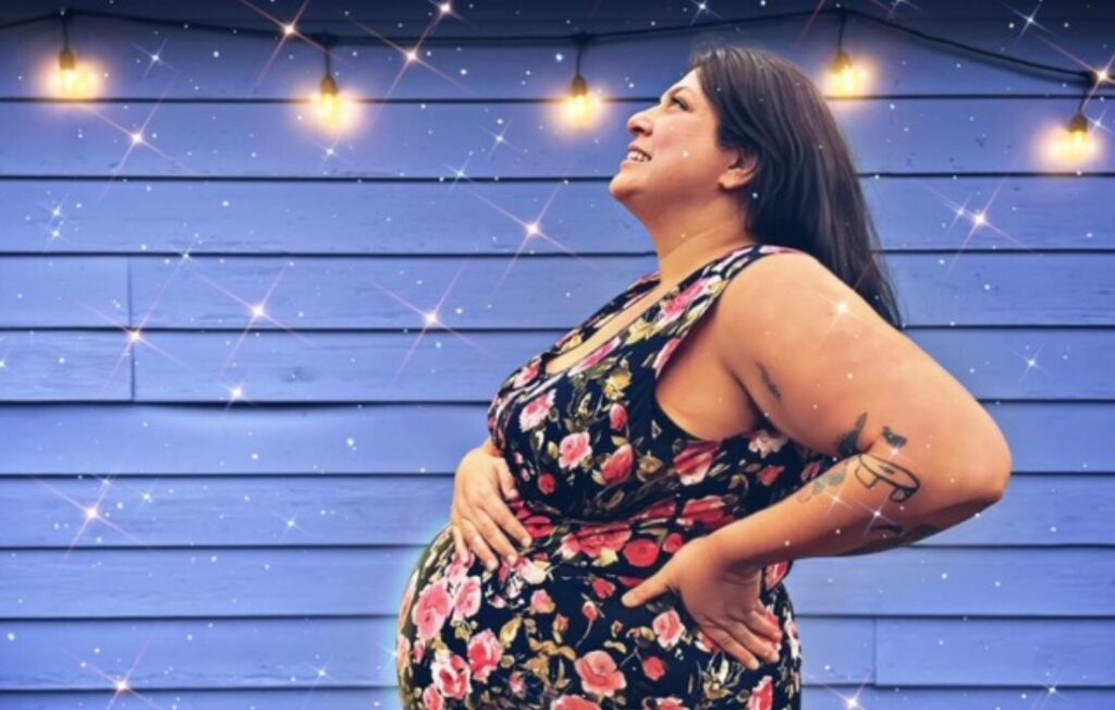 queer plus size pregnant person